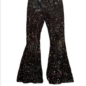 Free People pull on flare sequin pant